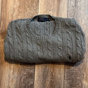 Polo by Ralph Lauren Charcoal Cable Knit Sweater